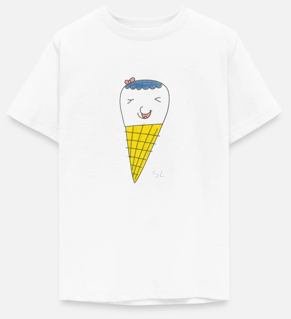 Ice Cream With Head Bow Tee